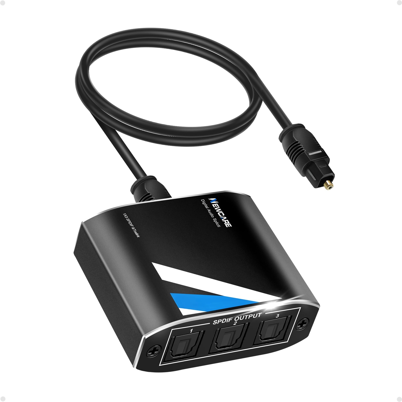 Newcaer Digital Optical Splitter 1 In 3 Outspdif Toslink Digital Optical Audio C