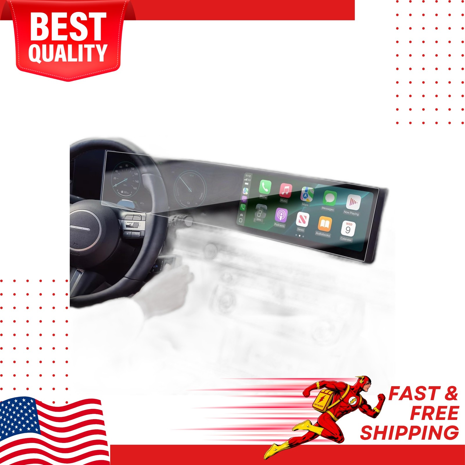 2Pcs Tempered Glass Screen Protector for 2025 2026 Hyundai Tucson AIO AC Navi