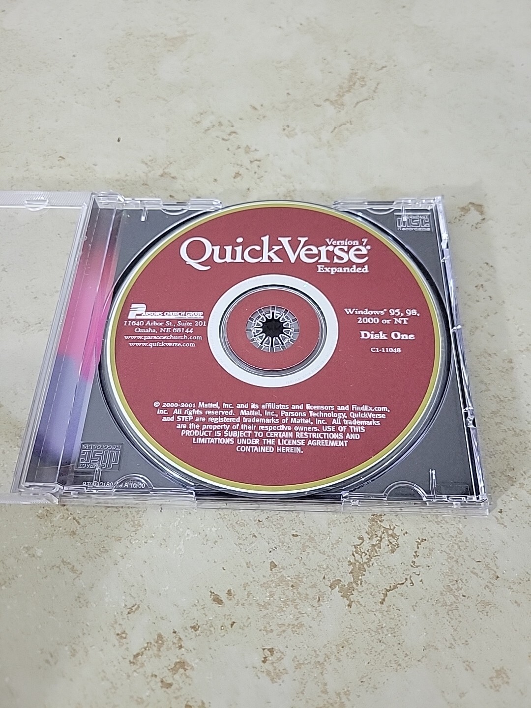 Quick Verse Version 7 Expanded Windows 95/98 2000 NT Bible Reference CD Disc 1