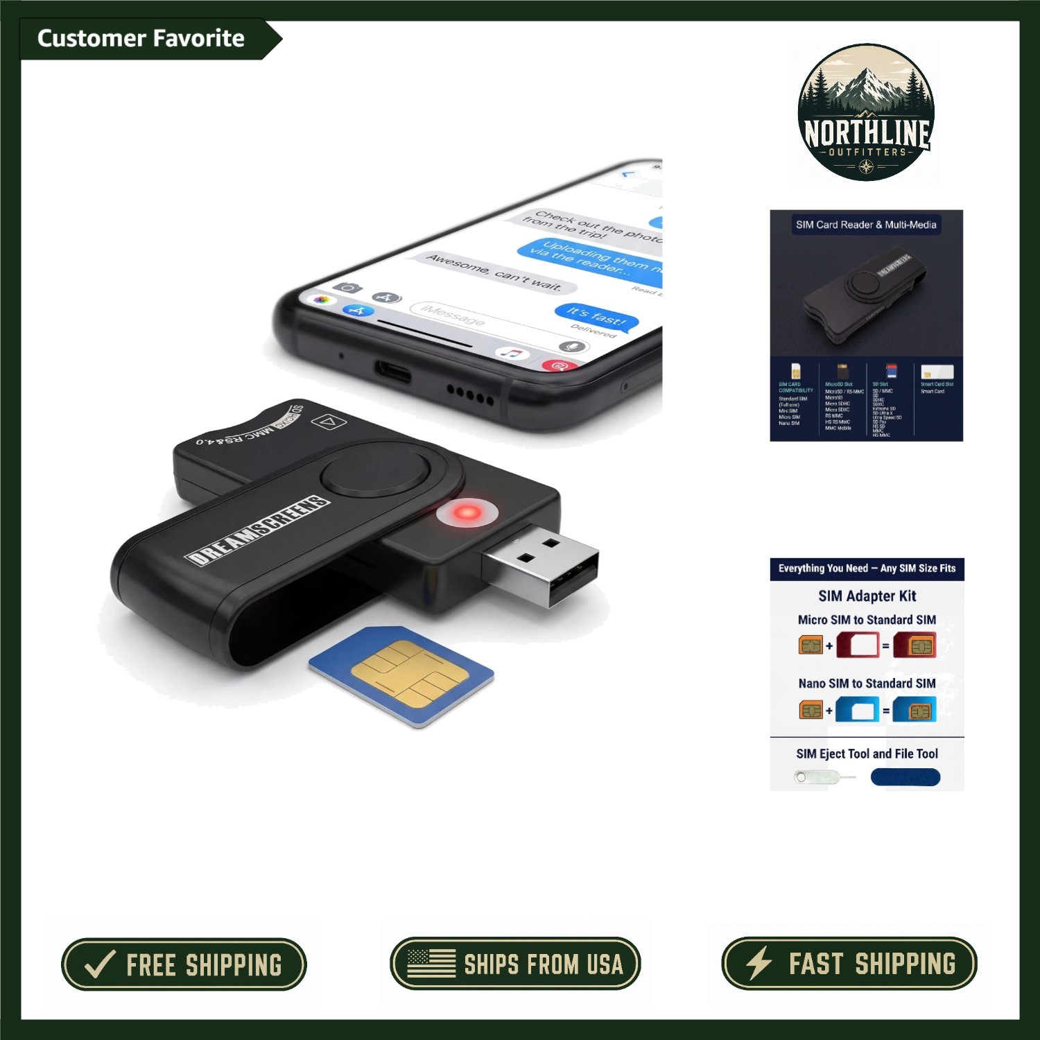 All-in-One USB SIM Card Reader: Edit & Recover Data from SIM and Memory Cards