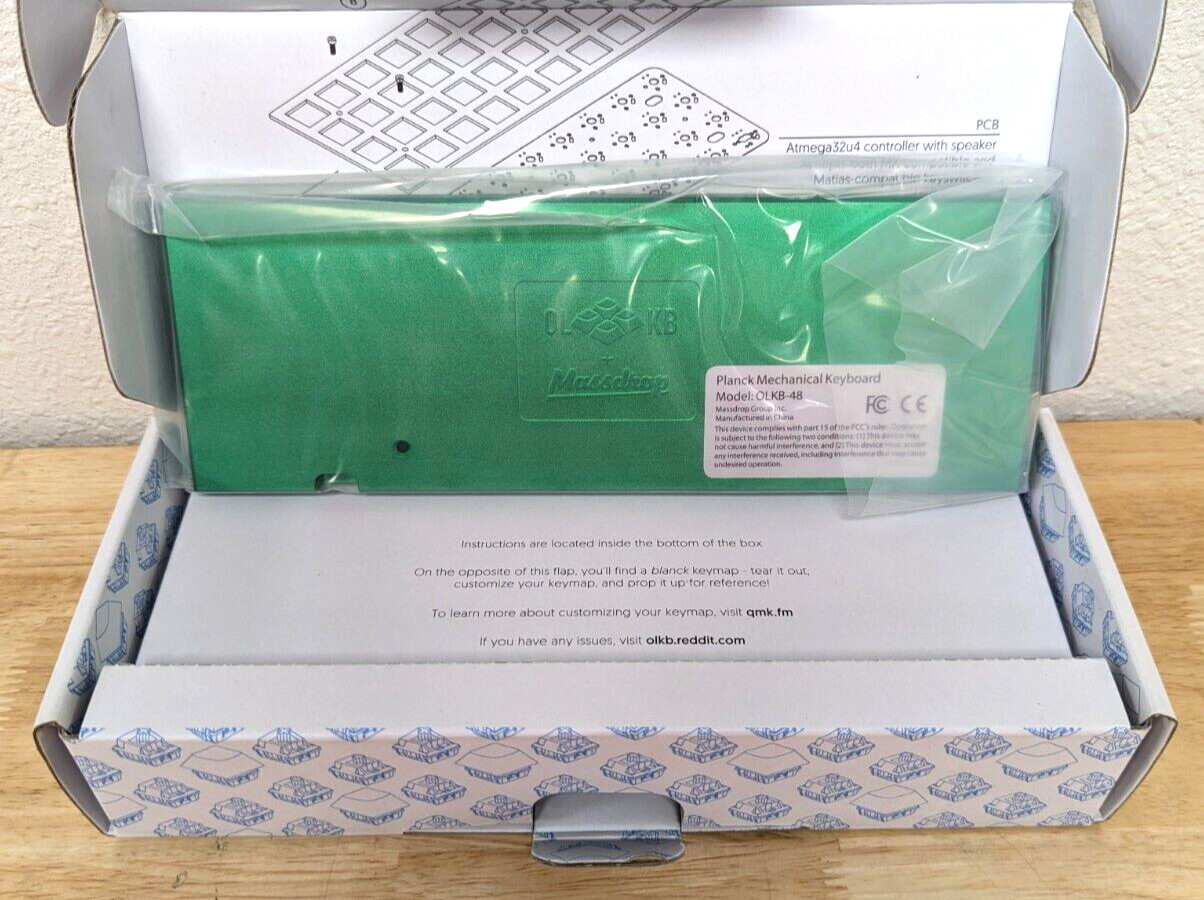 MassDrop X OLKB The Planck Keyboard Kit Green CNC Case MDX-11894-GRNCNCCS