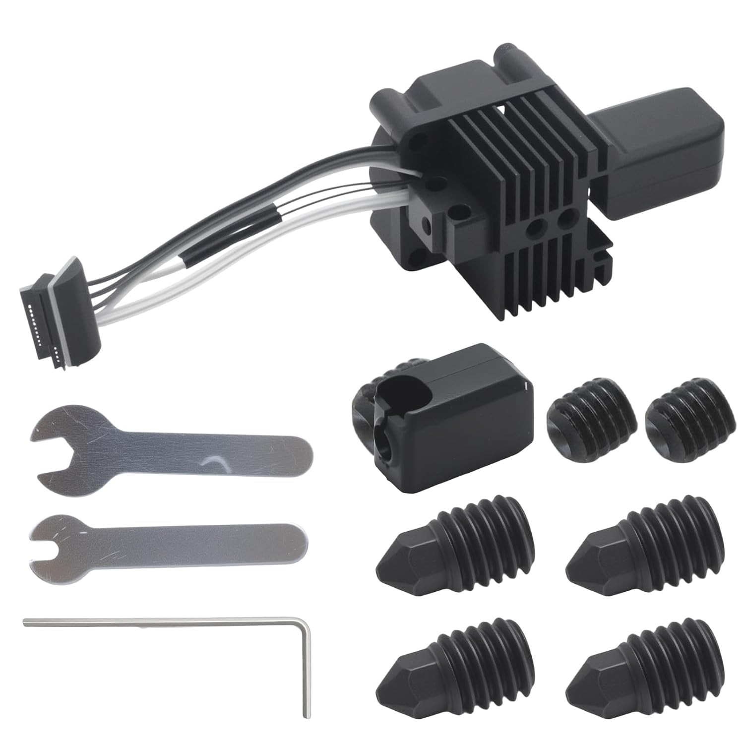 0.4MM P1S Complete Hotend Kit with Extra Nozzle Tips (0.2Mm 0.4Mm 0.6Mm 0.8Mm),