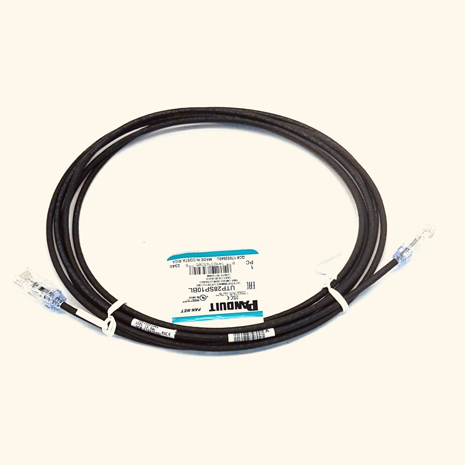 PANDUIT CAT 6 PERFORMANCE UTP PATCH CORD UTP28SP10BL