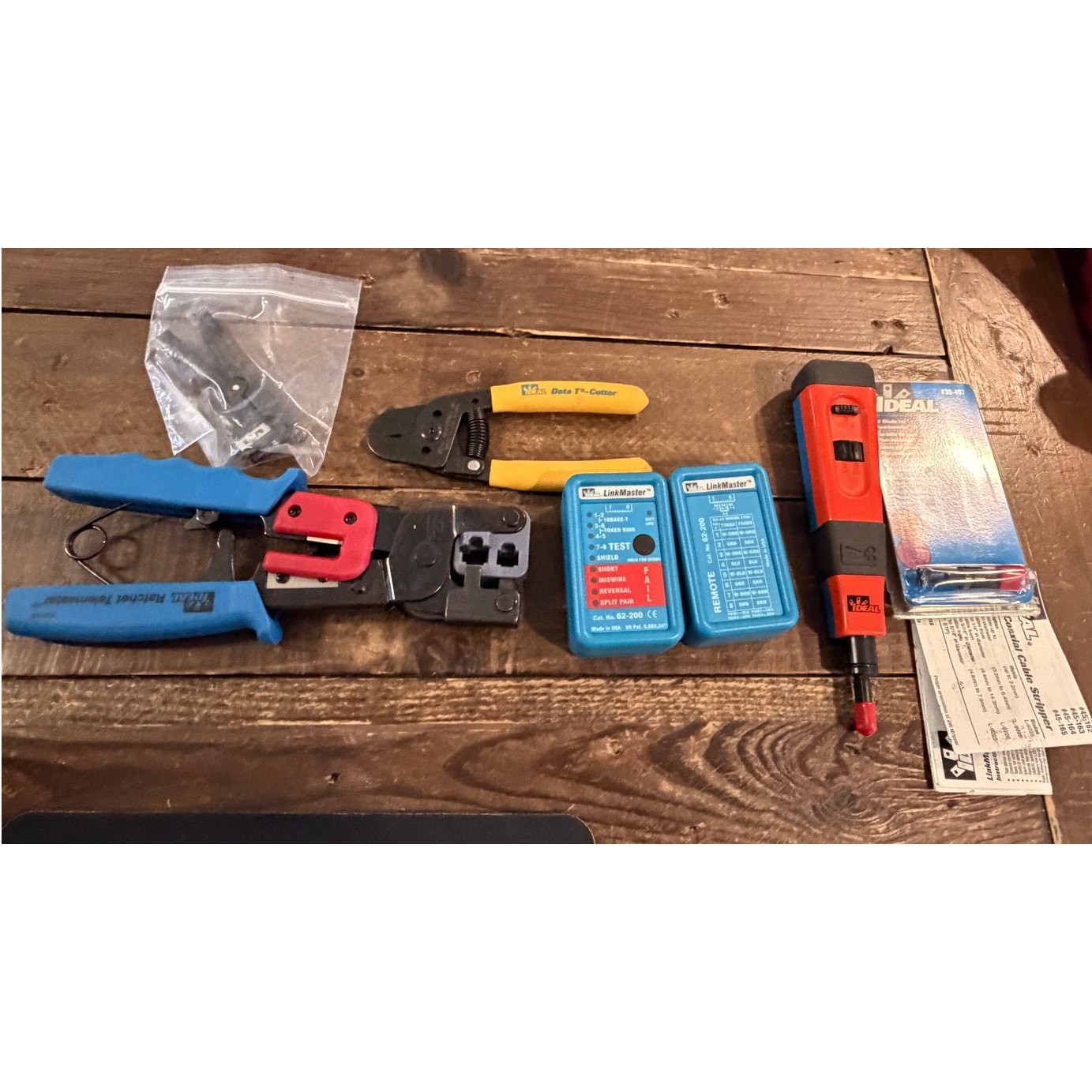 IDEAL Network Tool Lot LinkMaster 62-200 Telemaster Crimper Cable Tester