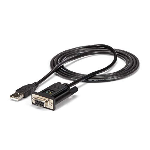 USB to Serial RS232 Adapter, Null Modem, 6ft Data Transfer Cable