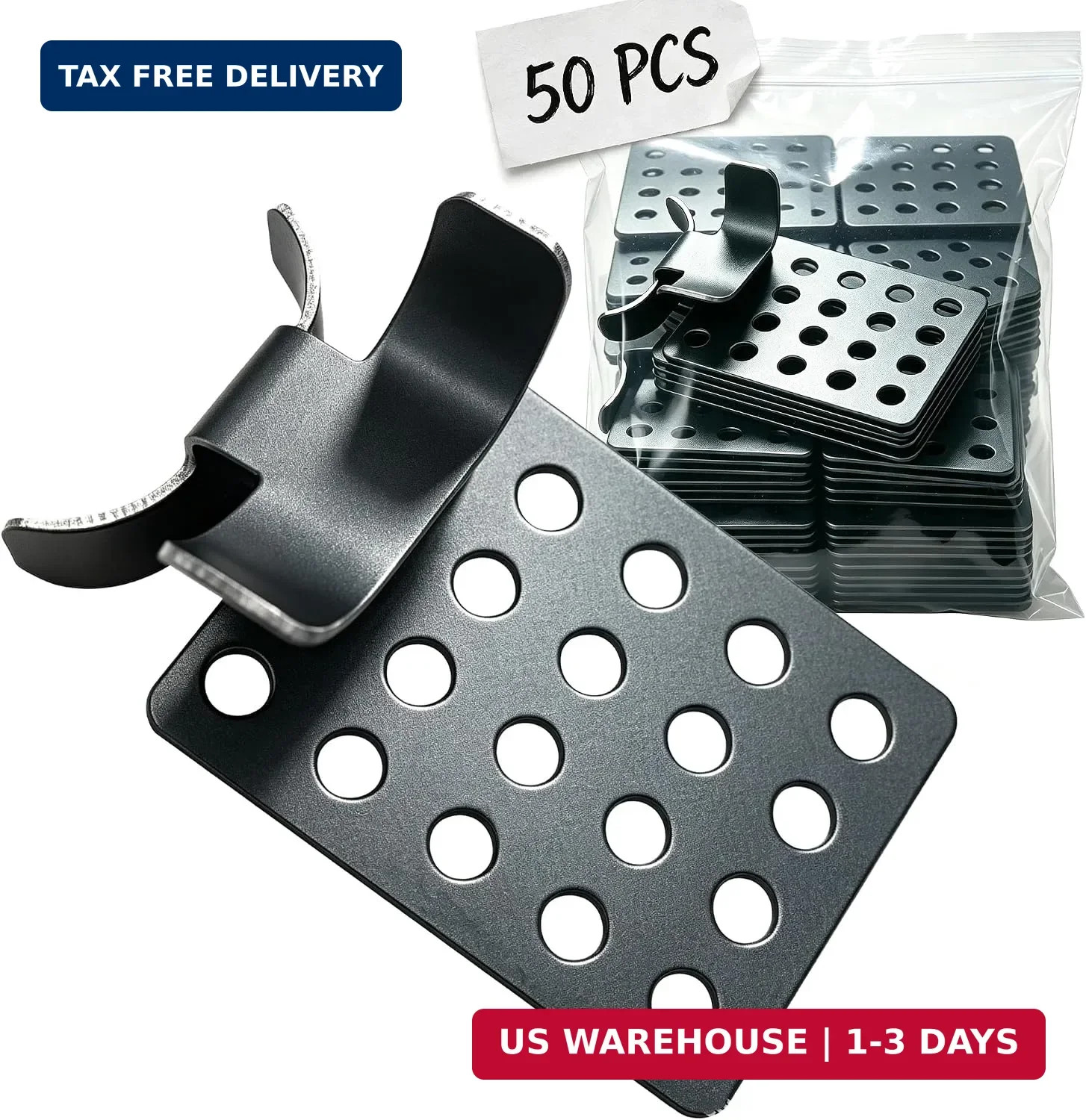 50 Pack Roof Clips, De-Icing Cable Heat Cable Clips, Aluminum Clips for Ice Dam