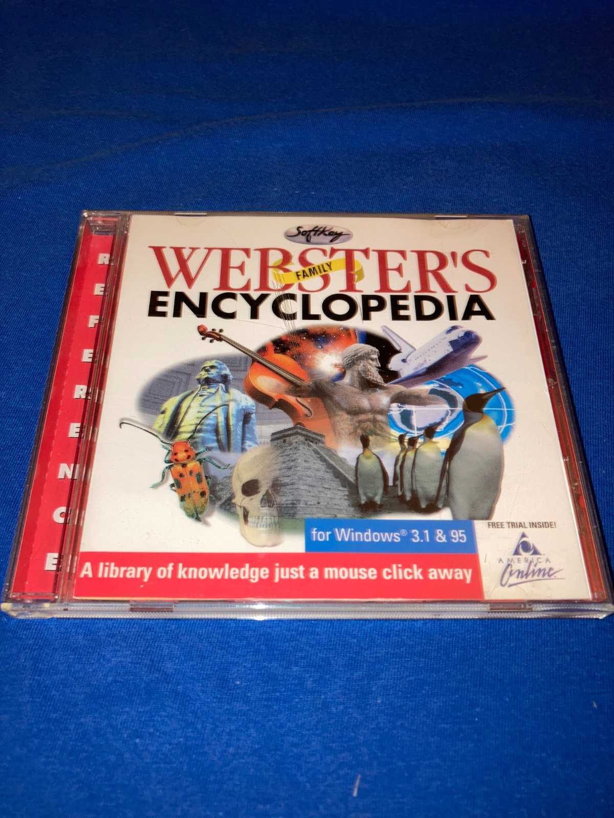Webster’s Family Encyclopedia Windows 95 & 3.1 SoftKey Software PC CD ROM