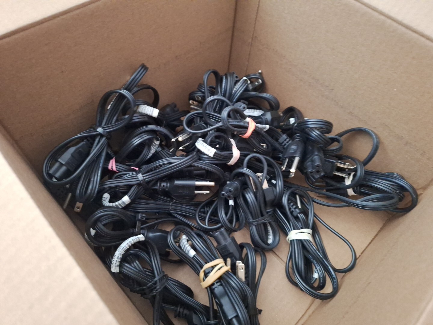 LOT OF 25 3-PRONG Only Branded AC Power Cable Cord Dell PA-12 PA-3E PA-2E 2JVNJ