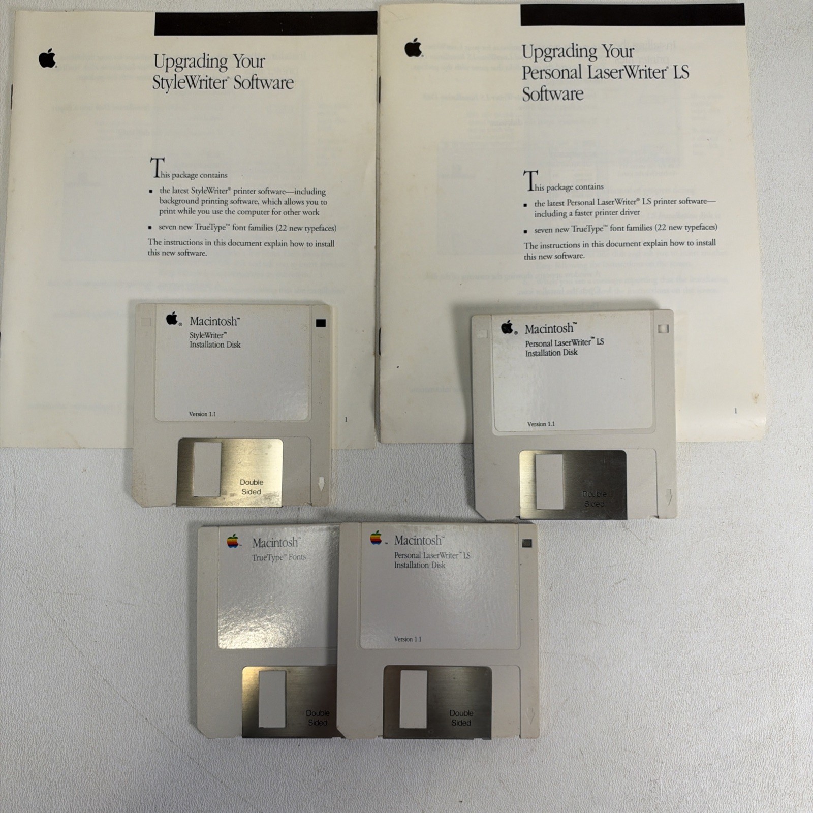 Apple Personal LaserWriter LS & StyleWriter Installation Floppy Discs