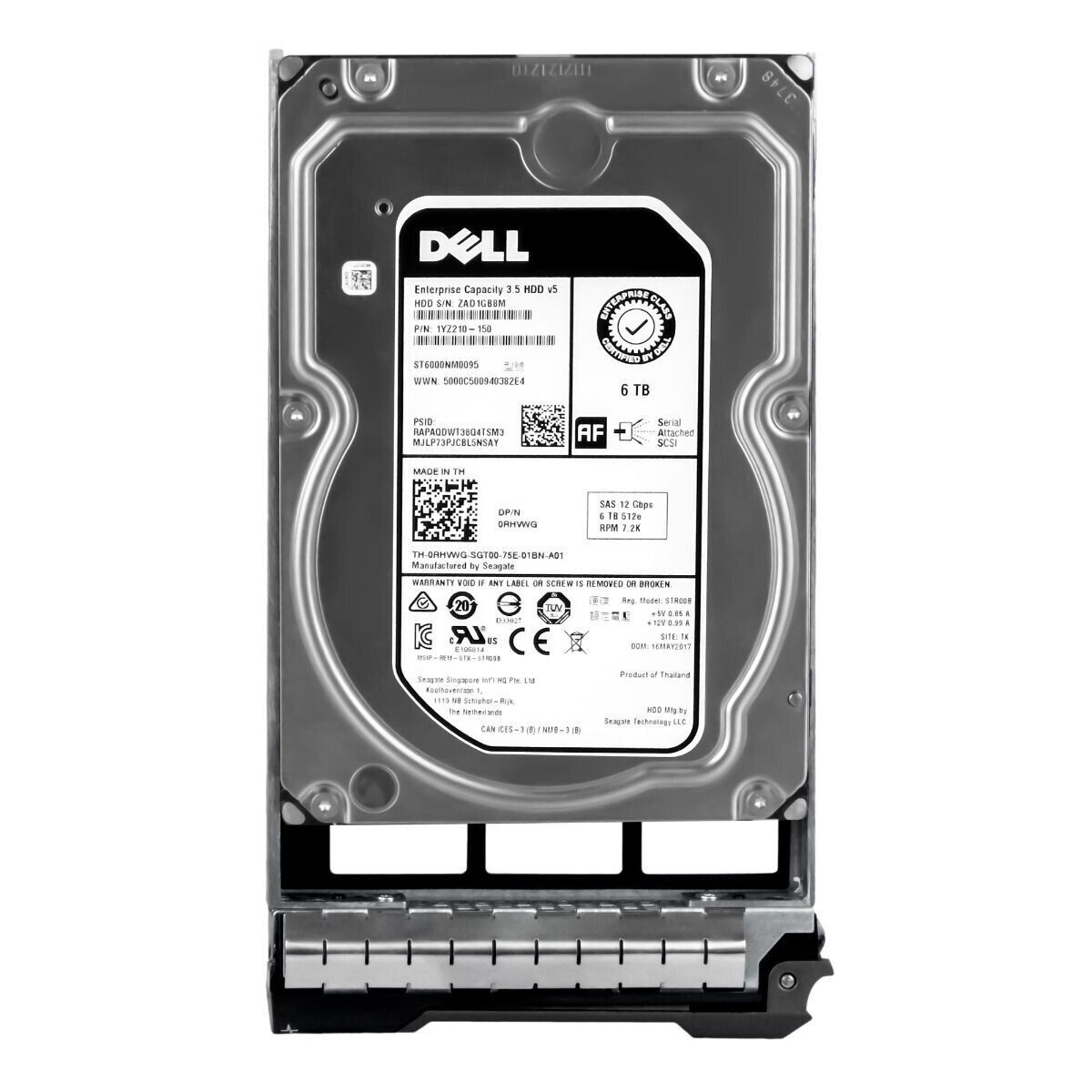 FOR DELL Enterprise Plus 6TB SAS 3.5" inch 512e HDD 0MM81X MM81X ST6000NM0095