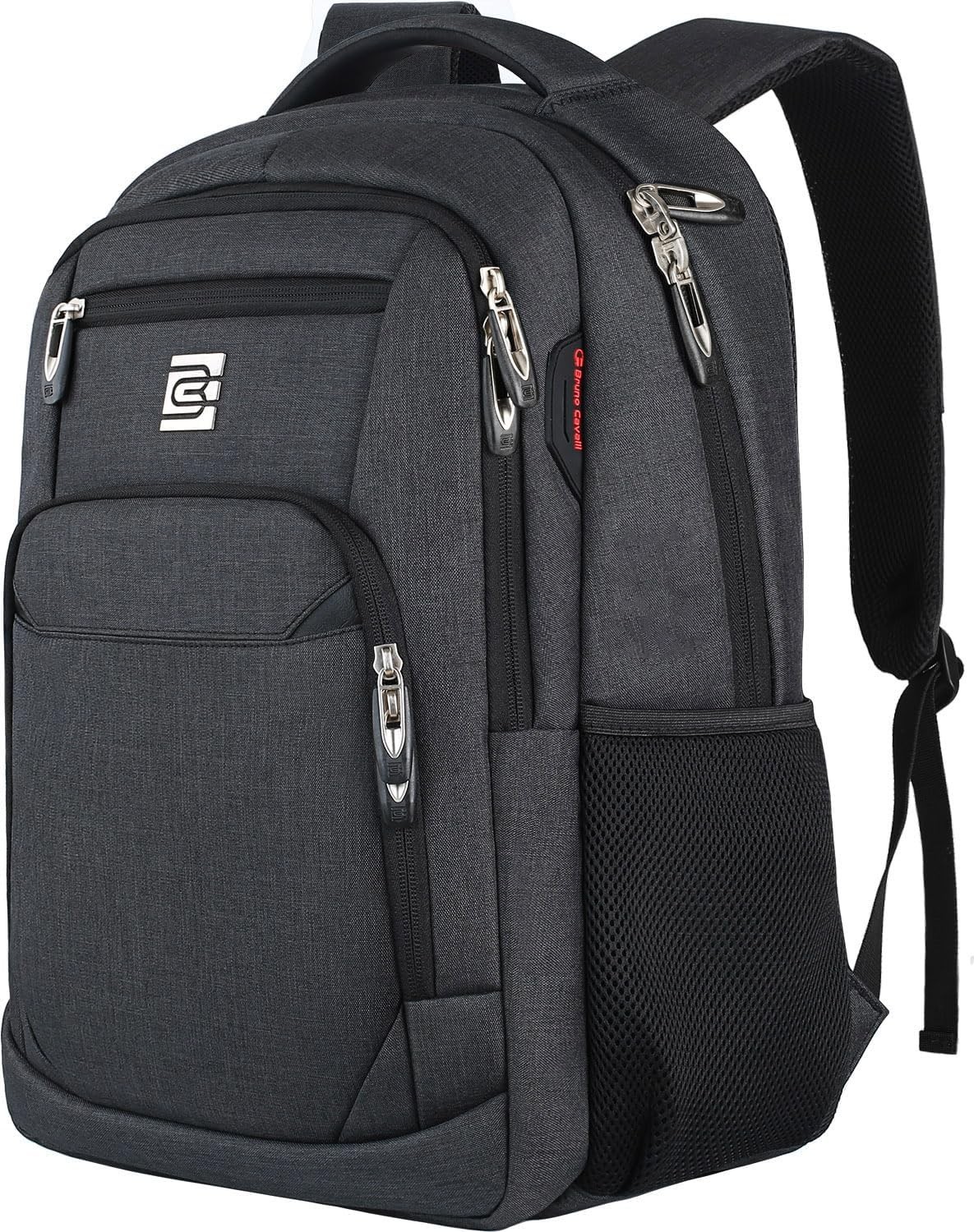 15.6 Inch Laptop Backpack Black Polyester Slim Anti Theft Business Travel YK-006