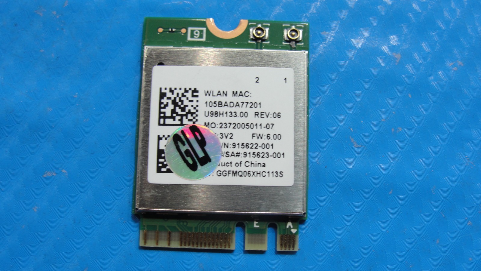 HP ProBook 15.6" 450 G6 OEM Wireless WiFi Card RTL8822BE 915622-001 915623-001