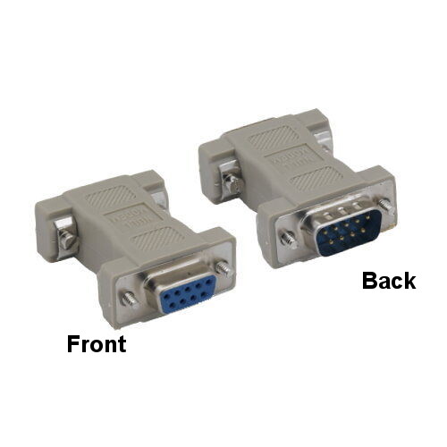 [x10] DB9 Male to DB9 Female Null Modem Adapter RS-232 Shielded Molded Crossover