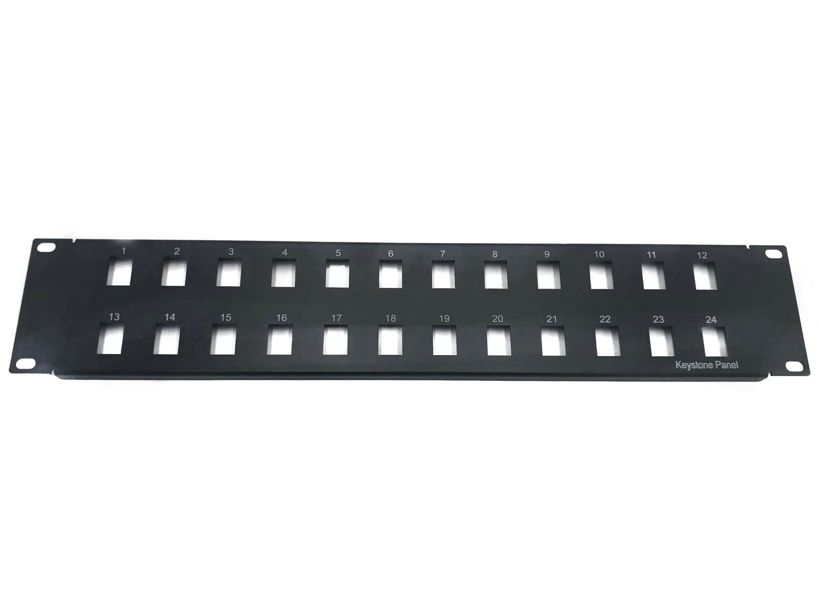 CNAweb 24 Port Unloaded Keystone Rack Mount Network Patch Panel 2U