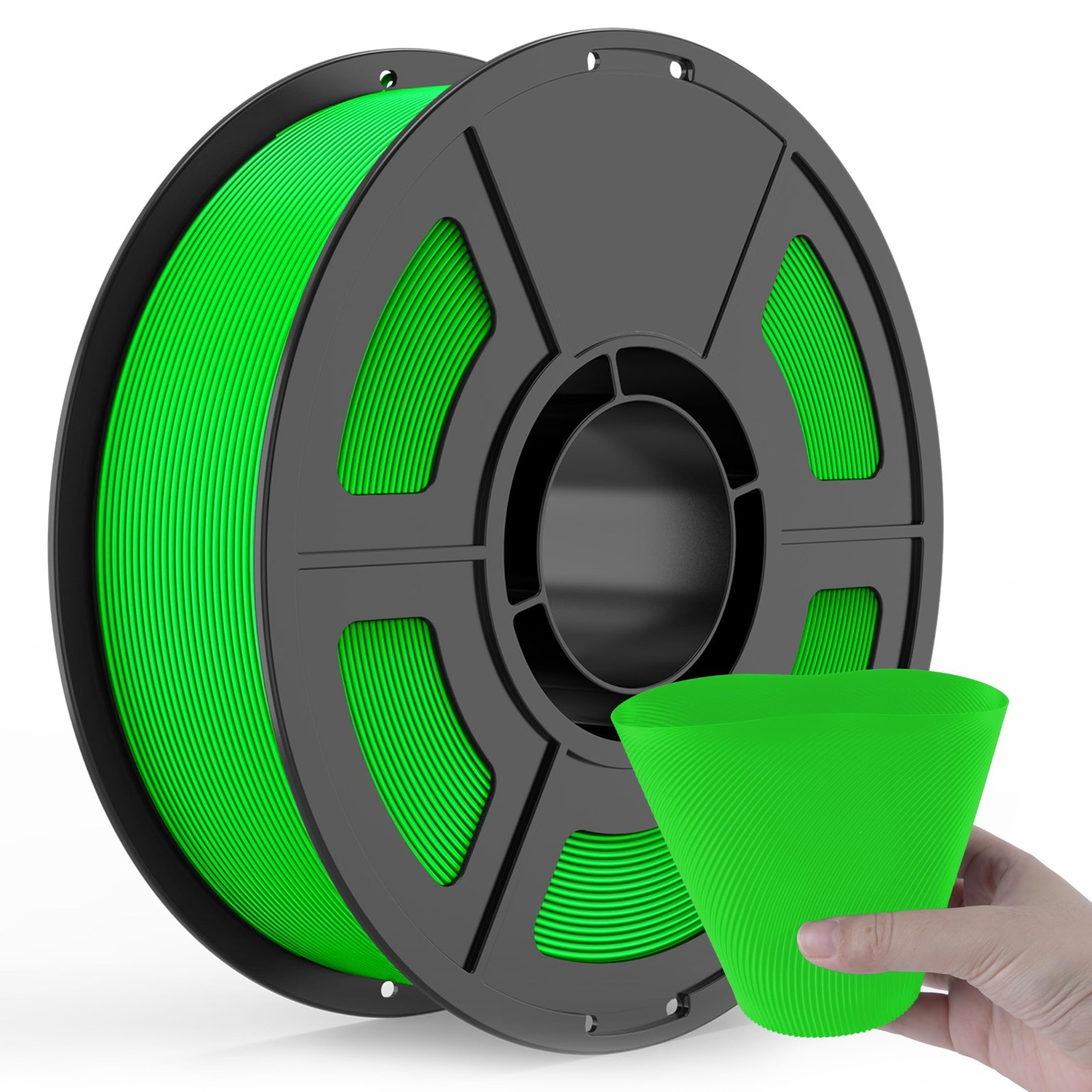 High-Speed 3D Printer Filament 1.75mm TPU 95A - Flexible Green Material