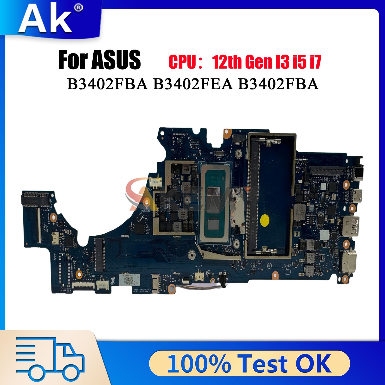 B3402FBA Laptop Motherboard For ASUS B3402FEA Notebook Motherboard i3 i5 i7 CPU