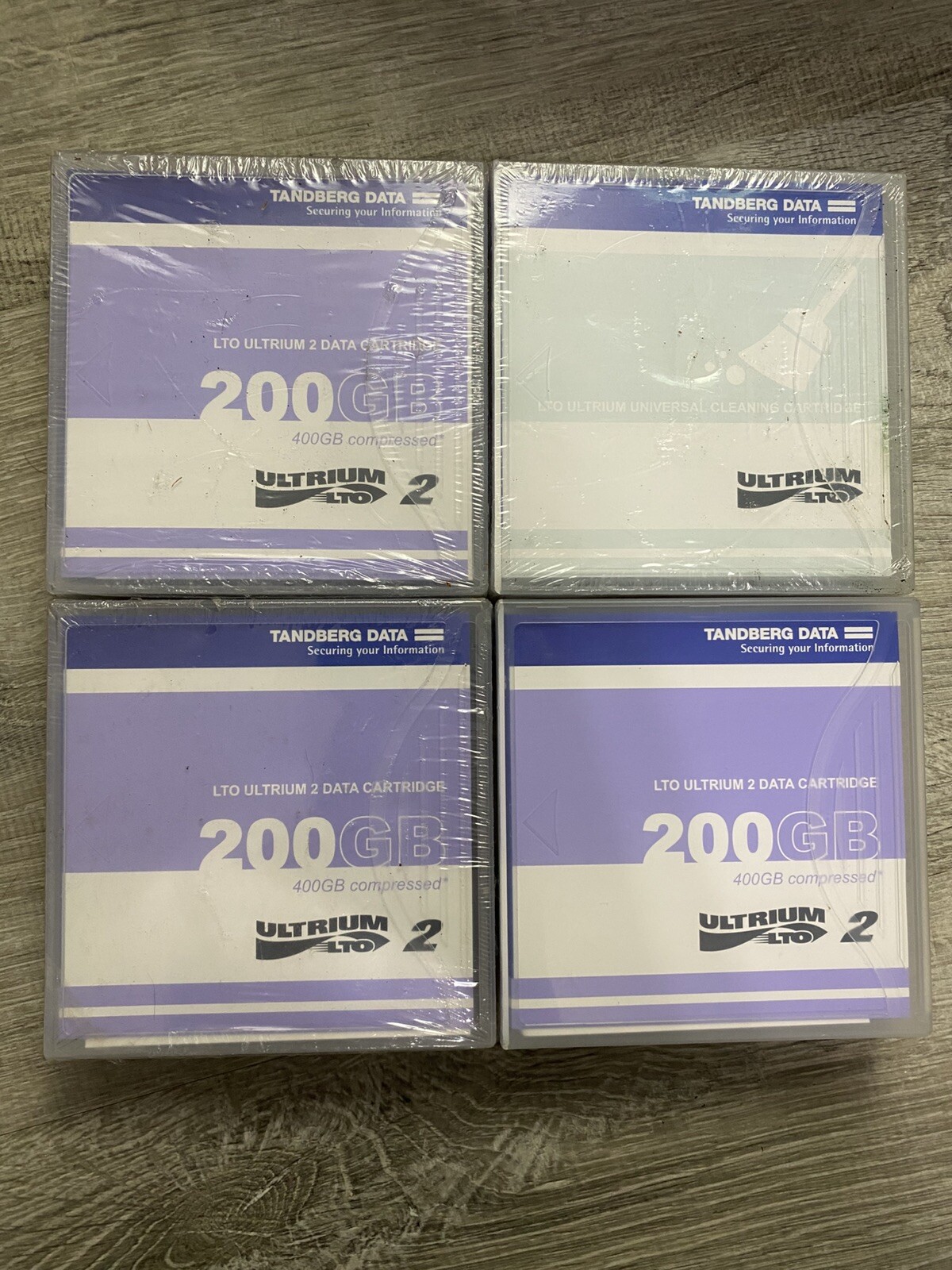 Tandberg Data Ultrium LTO 200 GB Data & Universal Cleaning Tape Cartridge Lot🔥