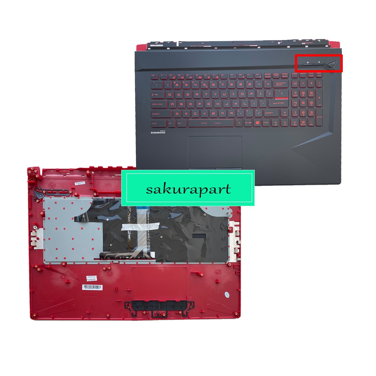 New For MSI GL73 MS-17C4 MS-17C5 MS-17C6 Upper Case Palmrest Cover Backlight US