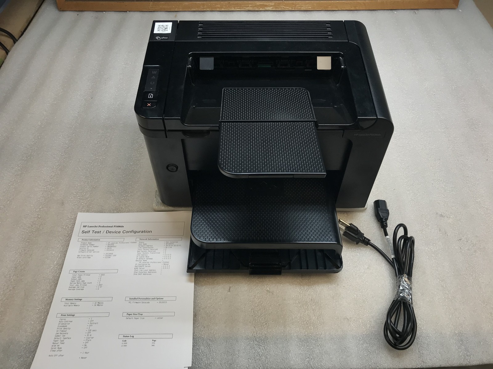 HP LaserJet P1606dn Network Monochrome Laser Printer CE749A 6K Page Count Tested