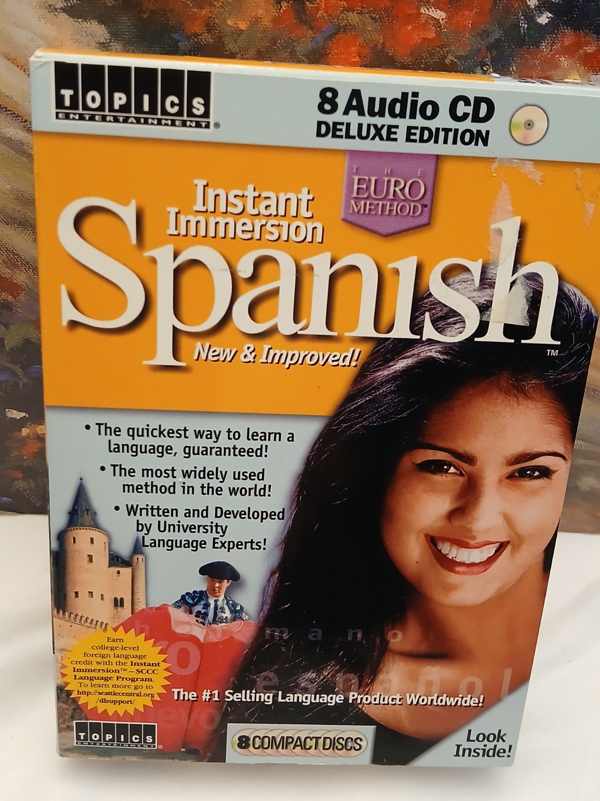 Learn Spanish 8 Audio CD Discs New  And Improved. Instant Immersion