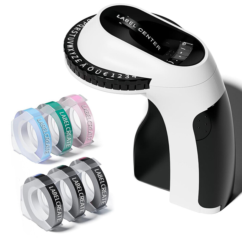 Phomemo Embossing Label Maker with 6 PCS Label Tapes 3/8" for Dymo Omega Xpress