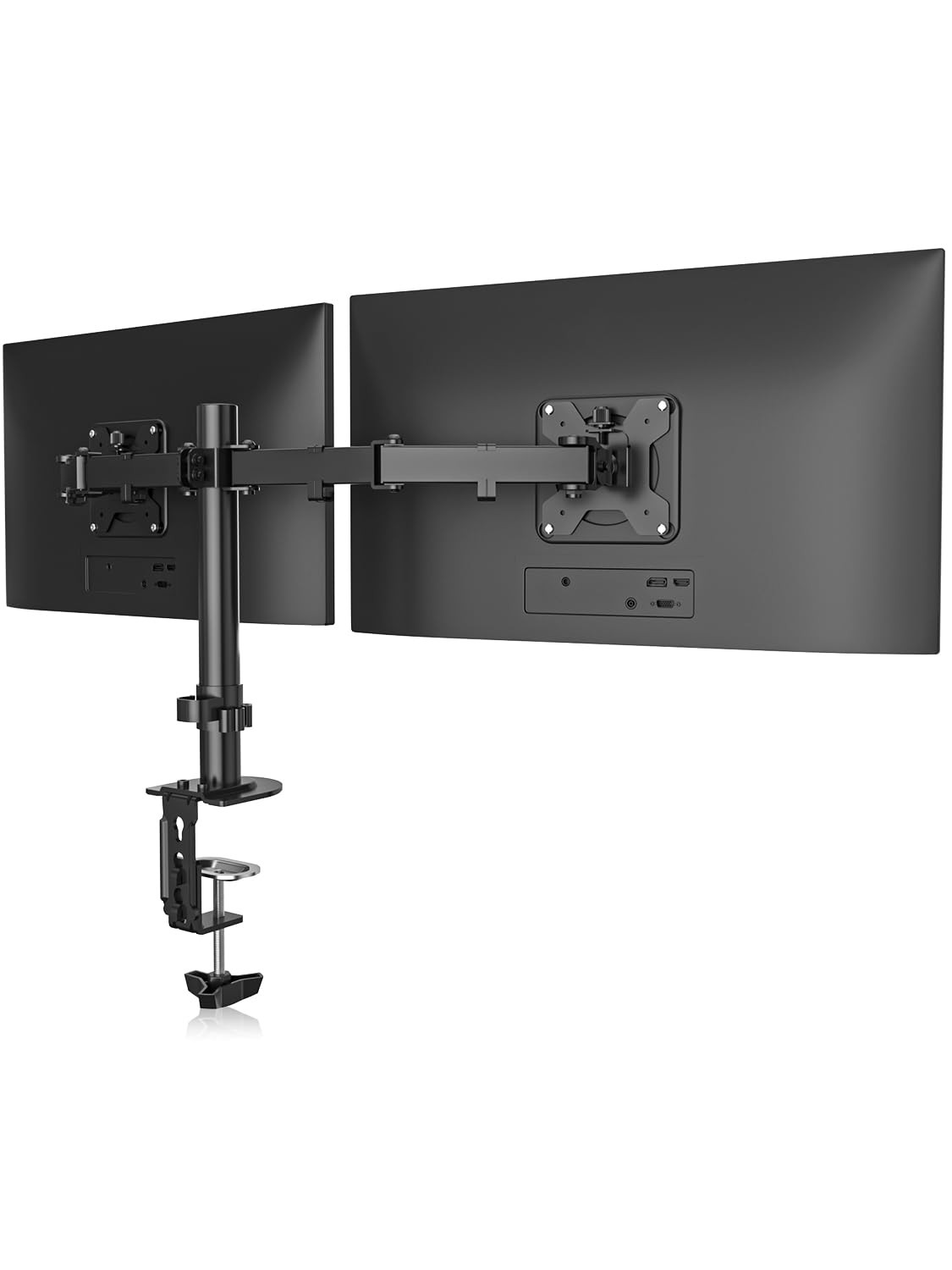 Dual Monitor Desk Mount Arm 27 Inch Gas Spring 22 lbs VESA 75x75/100x100mm