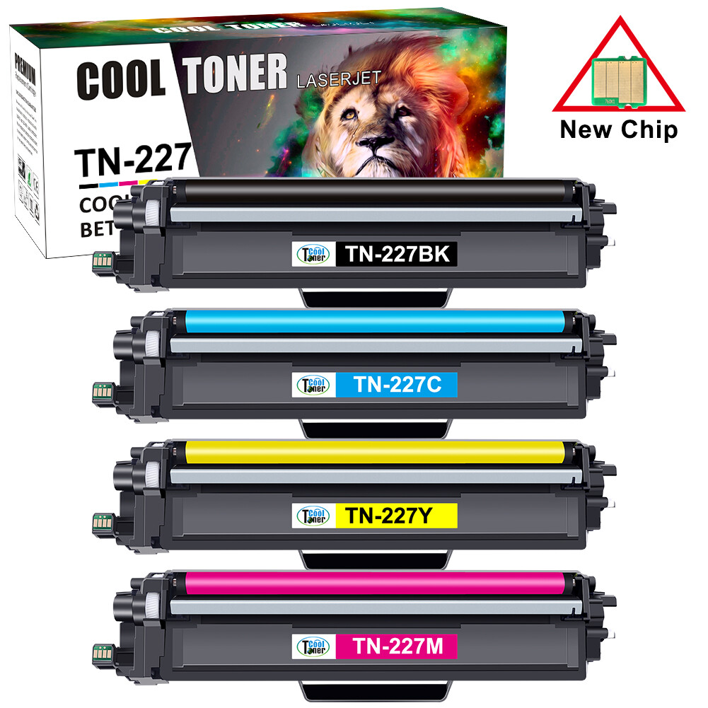 4 PK TN227 Toner Cartridges Compatible With Brother TN223 (BK/C/M/Y) HL-L3270CDW