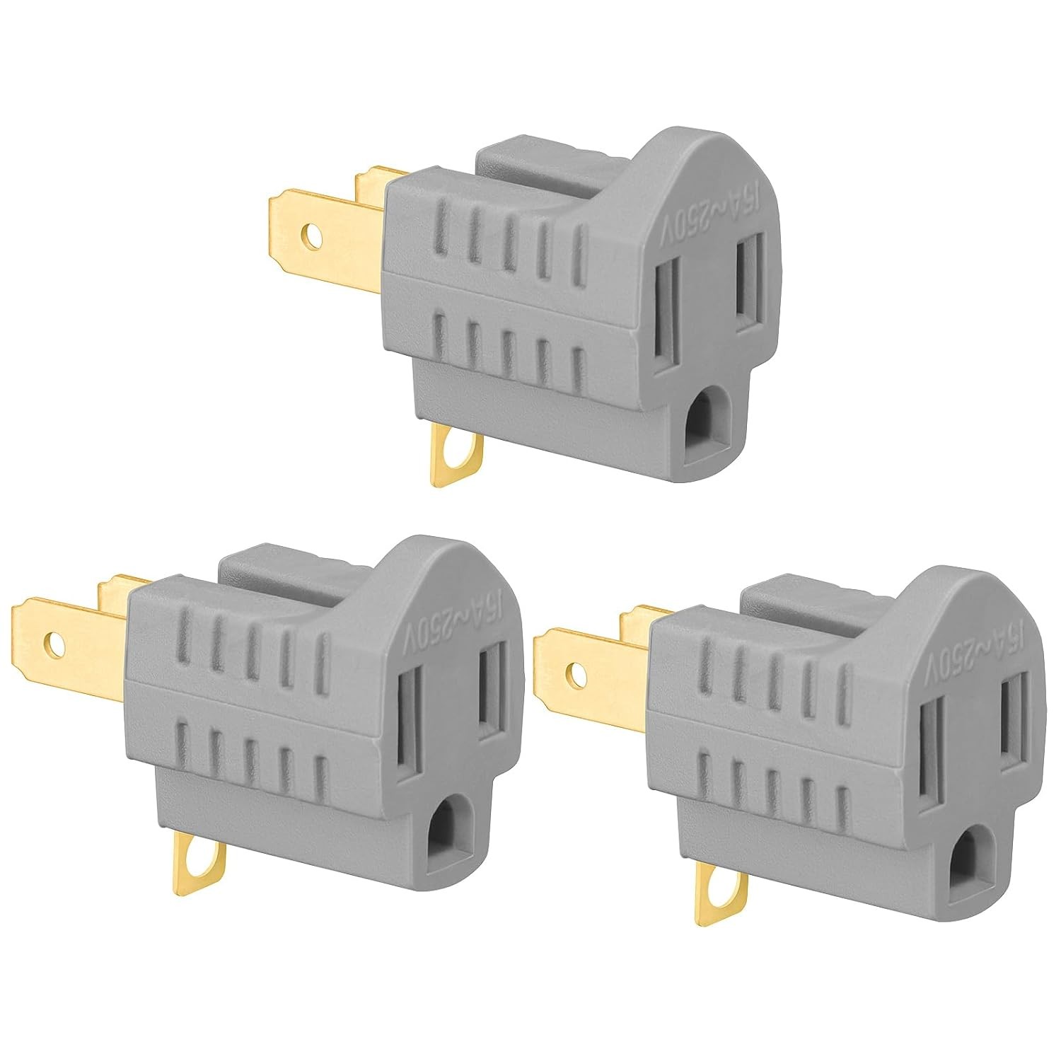 Polarized Grounding 3 Prong to 2 Prong Adapter Converter 3 Pin to 2 Pin Adapter