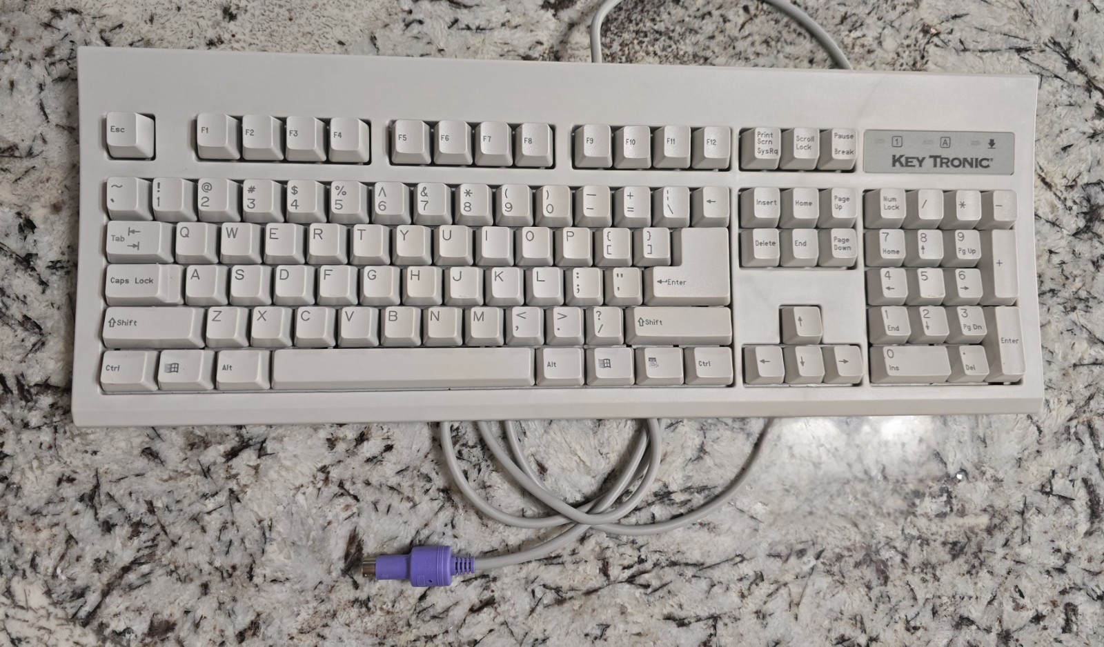 Keytronic KT800PS2US-C PS/2 Wired Keyboard White 6 Pin