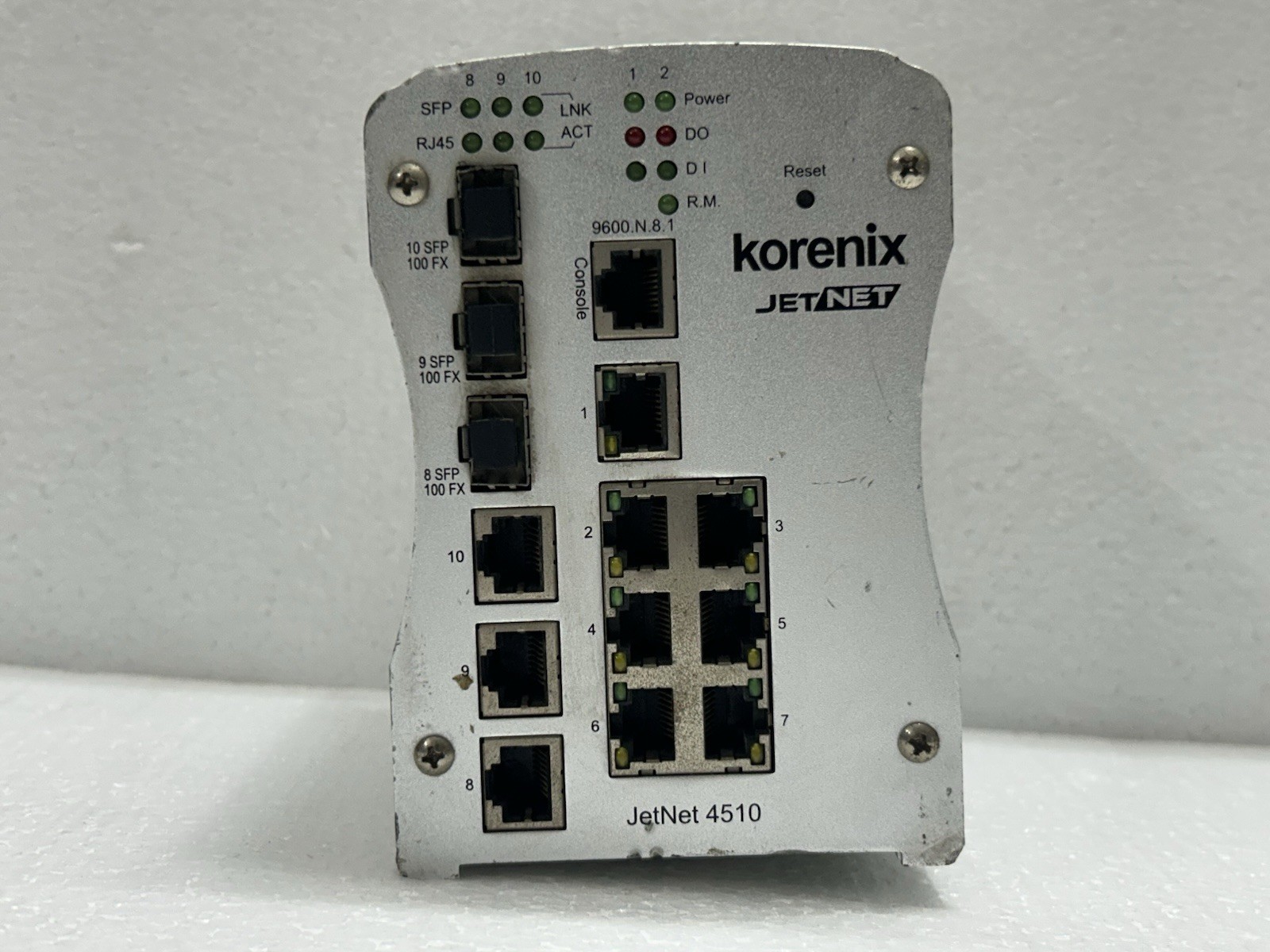 KORENIX JETNET 4510 INDUSTRIAL ETHERNET SWITCH 10 PORT MOUNTING: DIN RAIL