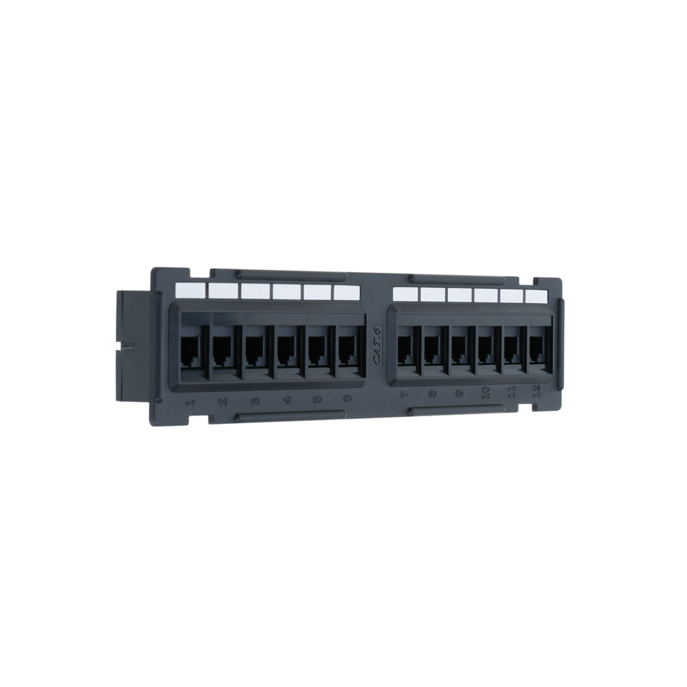 12 24 48 Port CAT6 RJ45 110 Network Patch Panel Surface Wall Mount Bracket