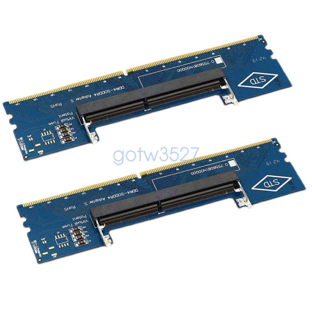 2PCS Laptop DDR4 RAM to Desktop Adapter Card Memory Tester SO DIMM to DDR4 NEW