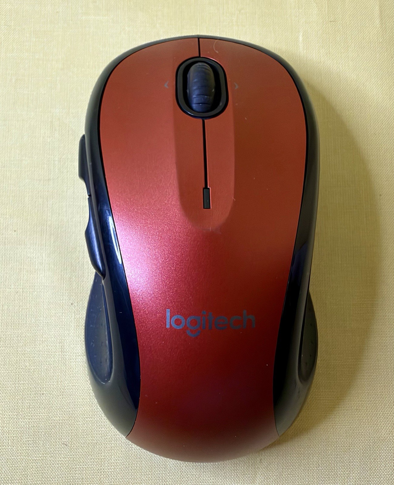 Logitech M510 Wireless Red & Black Computer Mouse with USB Unifying Receiver