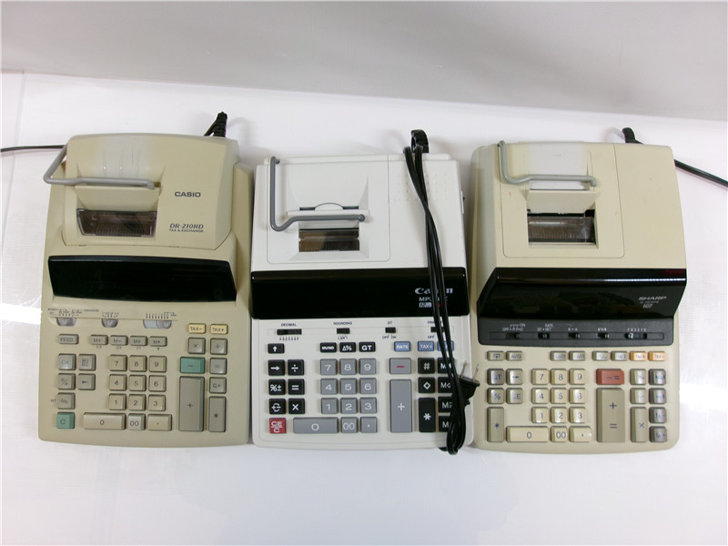 Casio Canon Sharp Printing 12-Digit Business Calculators Mixed Lot of 3