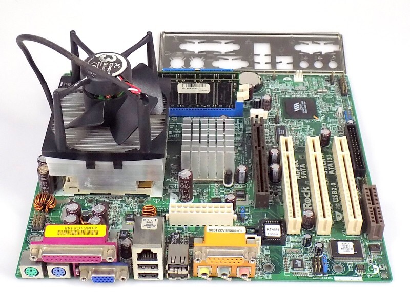 Motherboard CPU RAM Retro Bundle: ASRock K7VM4 + AMD Duron 1800 + 1GB DDR
