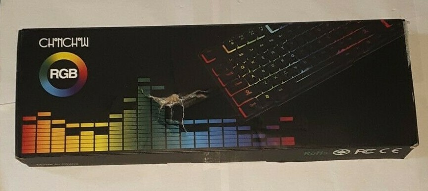 CHONCHOW X981 BACKLIT RGB GAMING KEYBOARD BLACK ANTI-GHOSTING ERGONOMIC uns nib
