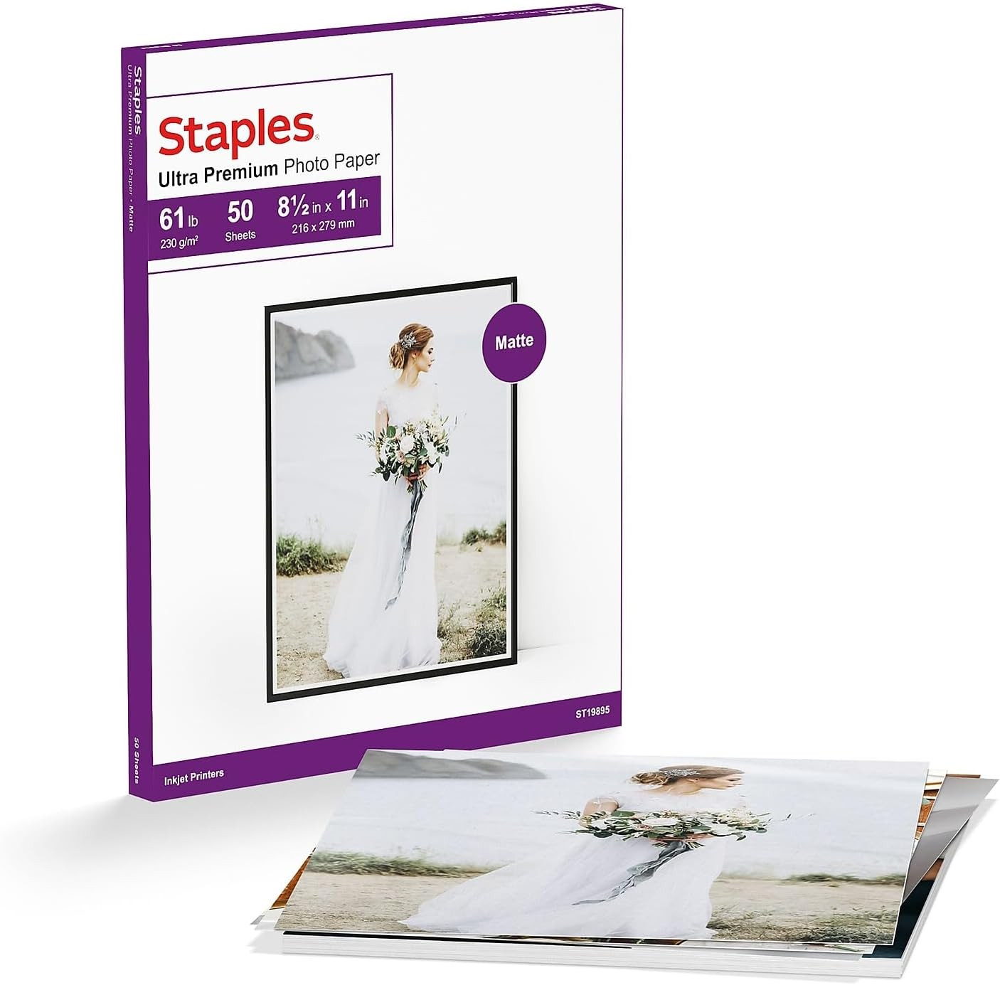 Staples 564121 Ultra Premium Matte Photo Paper 8.5"X 11" 50/Pack