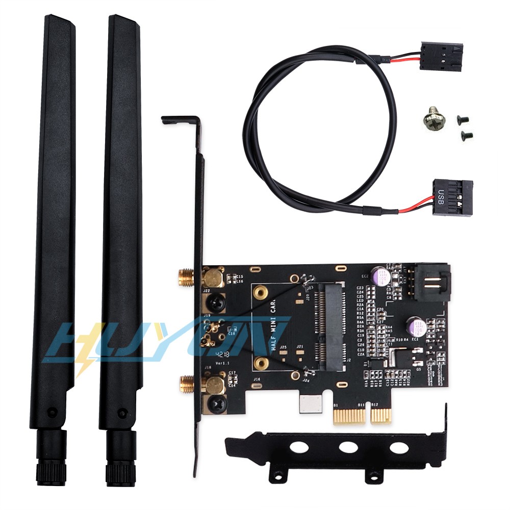 High quality Mini PCI-e to PCI-e 1x 16x Wireless Adapter for Bluetooth wifi Card