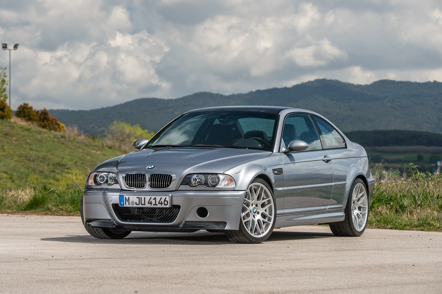 Cars bmw m3 csl coupe e46 Desk Mat Stitched
