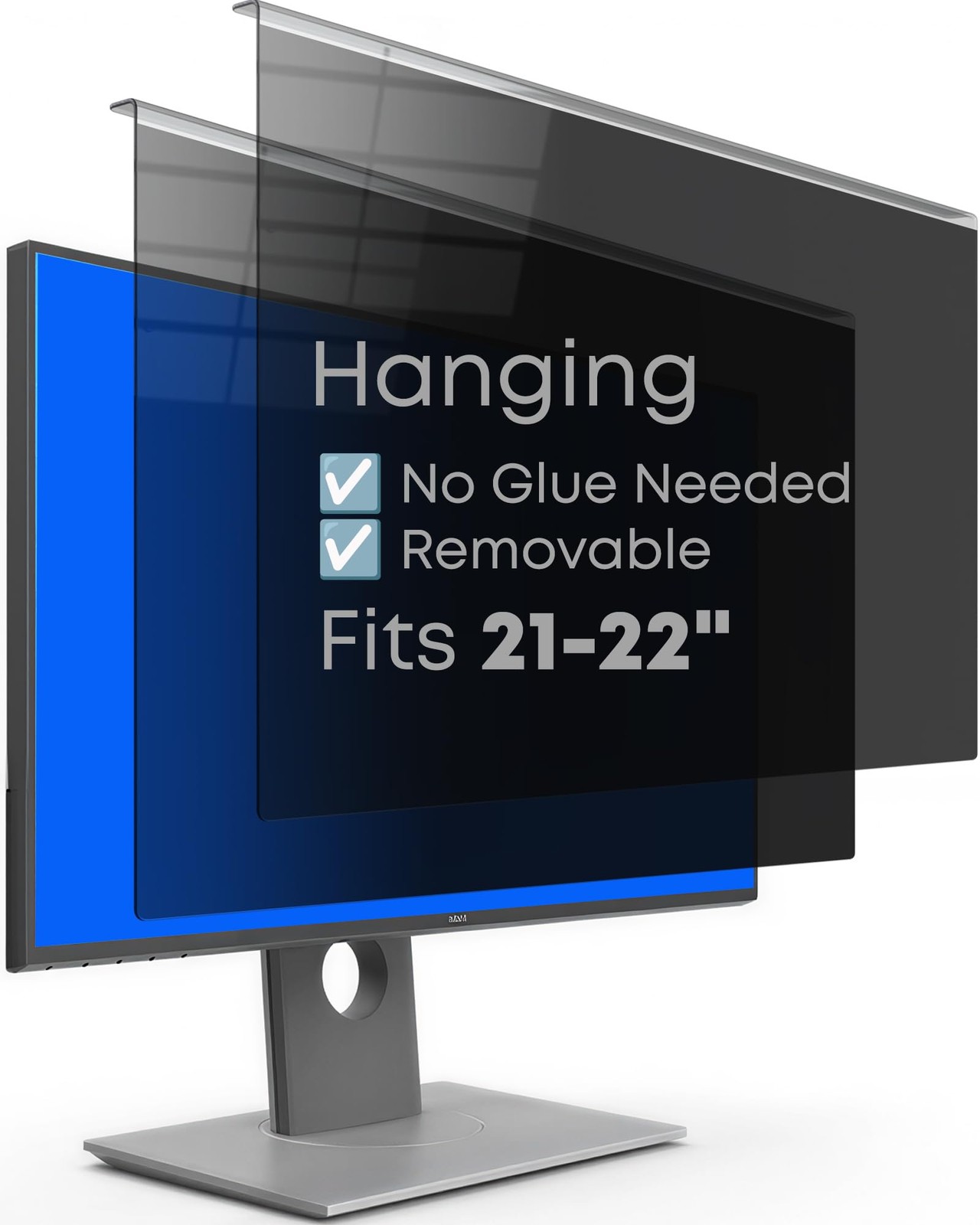 2-Pack 22 Inch Hanging Privacy Screen Protector for Monitor (Fits 21-22 Inch ...