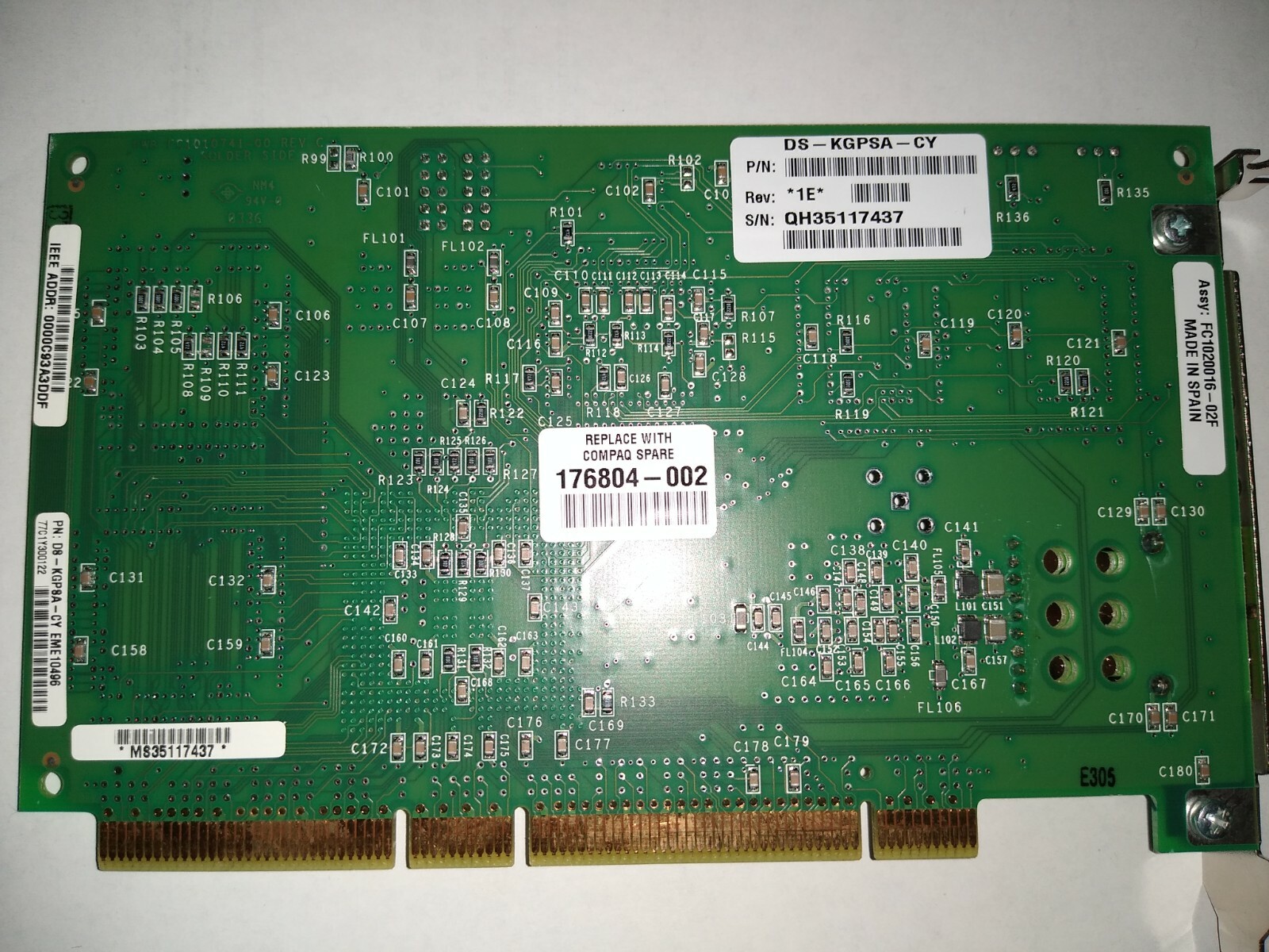 Compaq DS-KGPSA-CY PCI FIBER ADAPTER 176804-002 EMULEX FC1020016 - FREE DELIVERY