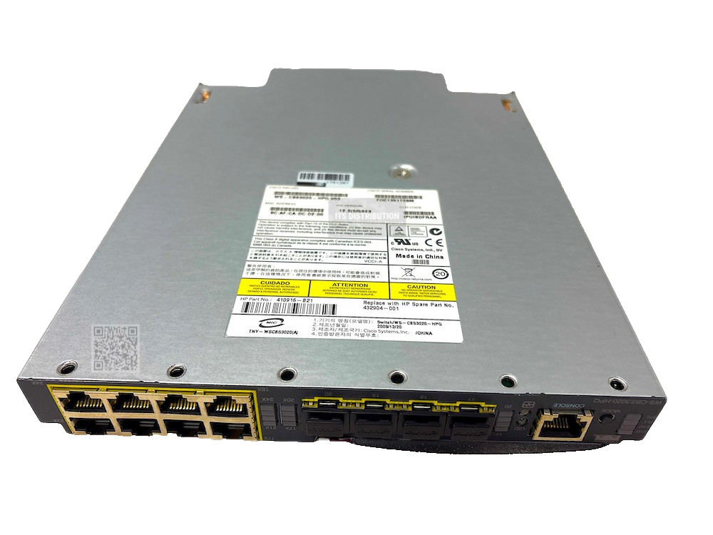 410916-B21 I HP Catalyst 3020 Multi-Layer Blade Switch 432904-001 WS-CBS3020-HPQ