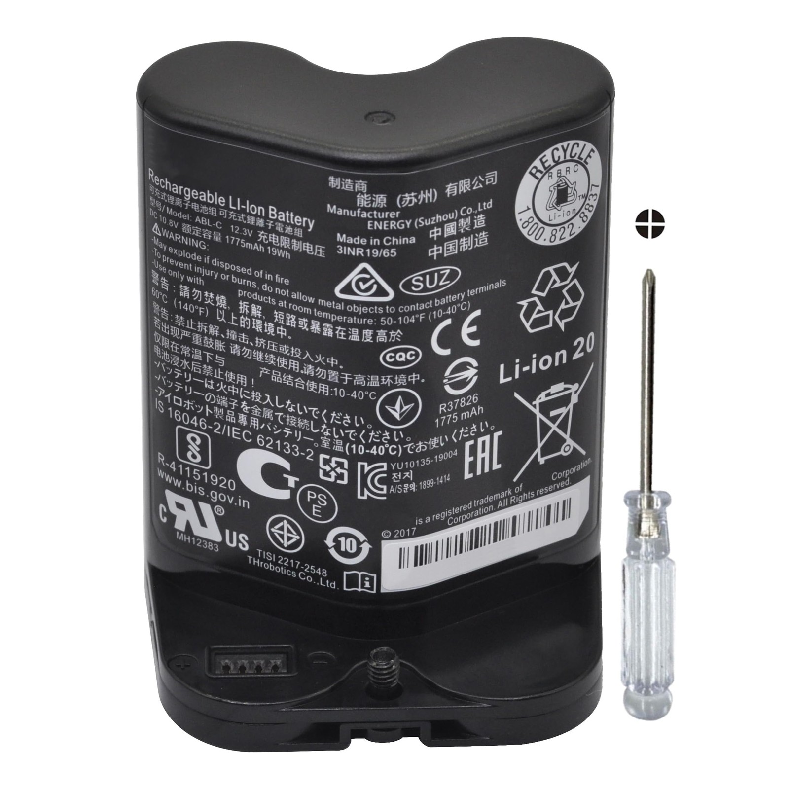 ABL-C Replacement Li-Ion Battery for iRobot Braava Jet M6 Series M611020 M612...