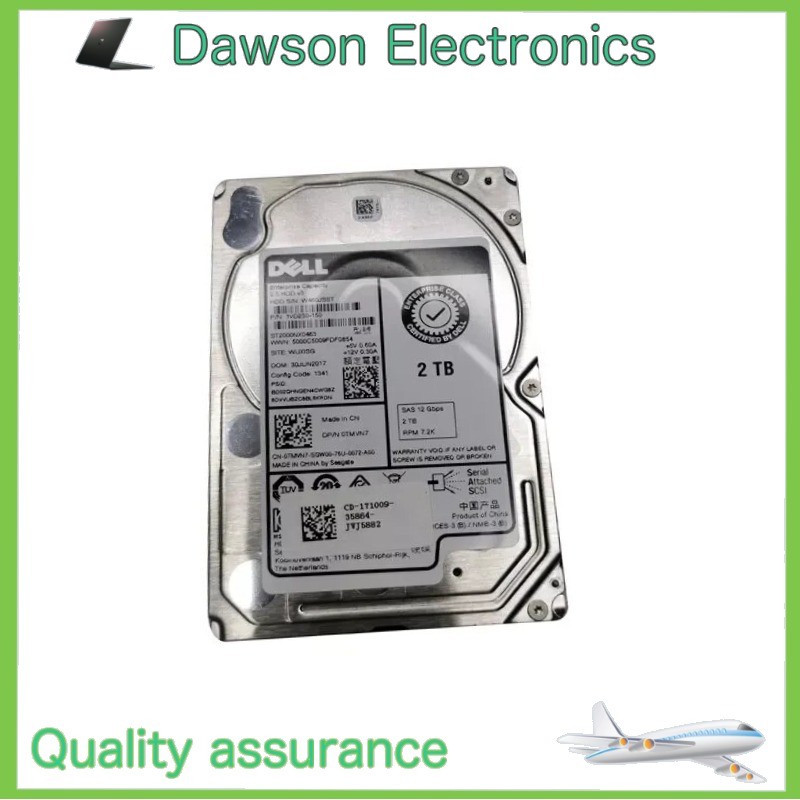 UsedTMVN7 DELL 0TMVN7 2TB 7.2K 12G SFF SAS ENT SED HDD 0TMVN7 ST2000NX0463