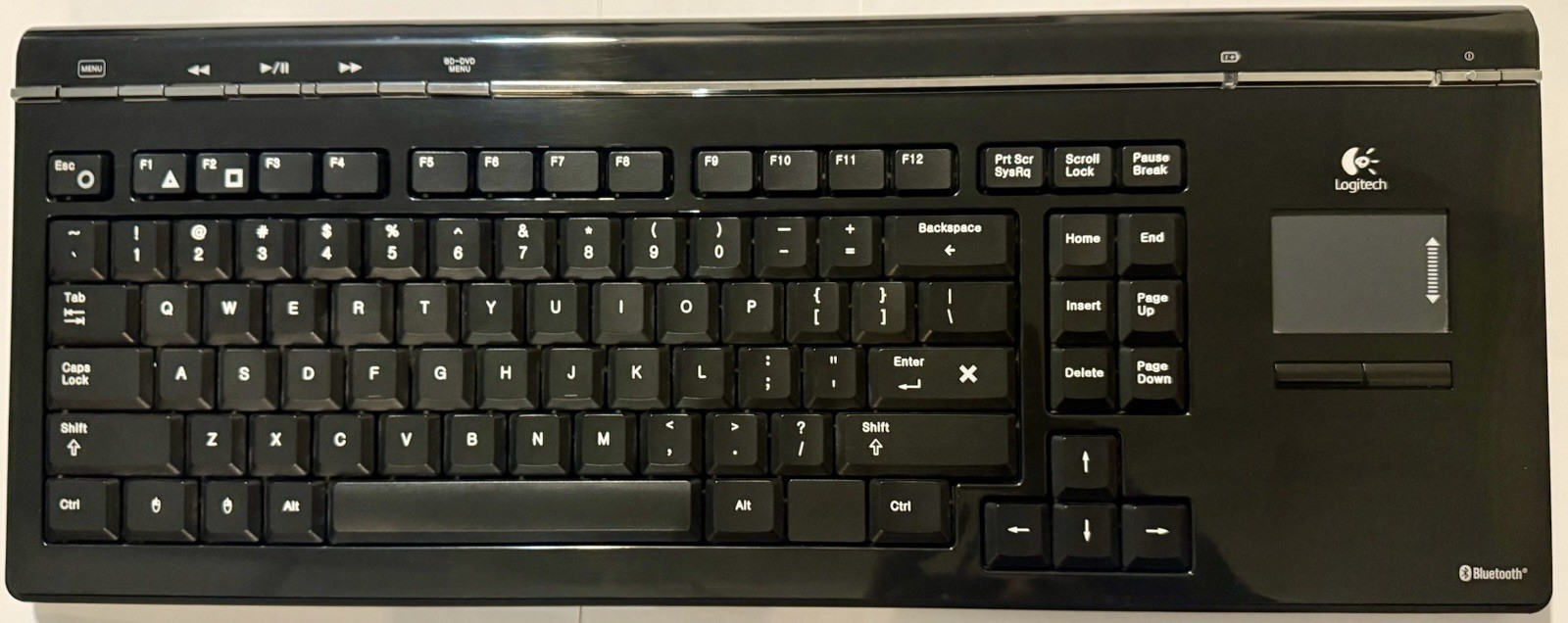 Logitech Cordless MediaBoard Pro PS3 Bluetooth Keyboard Y-X5A77 Working Gaming