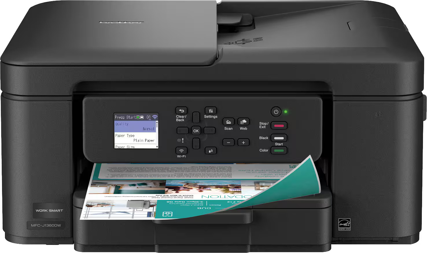 Brother - Work Smart 1360 Wireless All-in-One Refresh Subscription Eligible I...