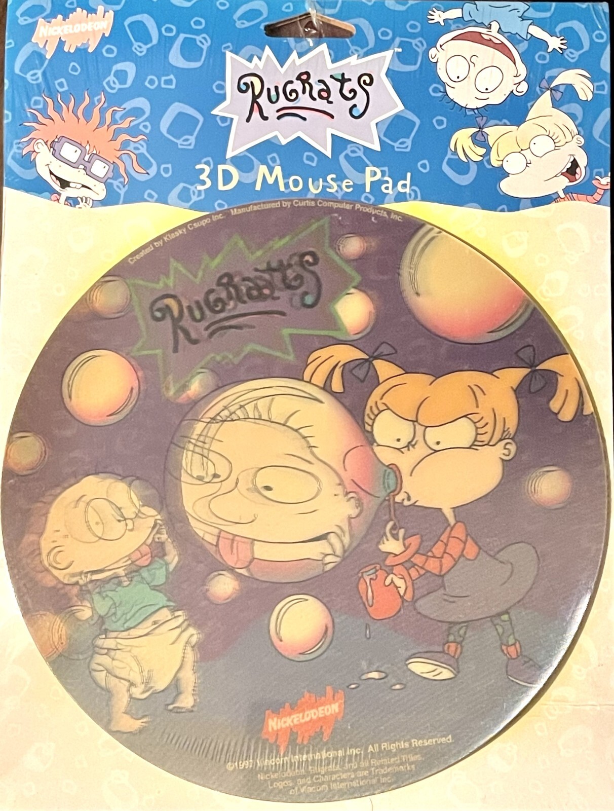 Vintage 1997 Nickelodeon RUGRATS Bubbles 3D Mousepad (New & Sealed)