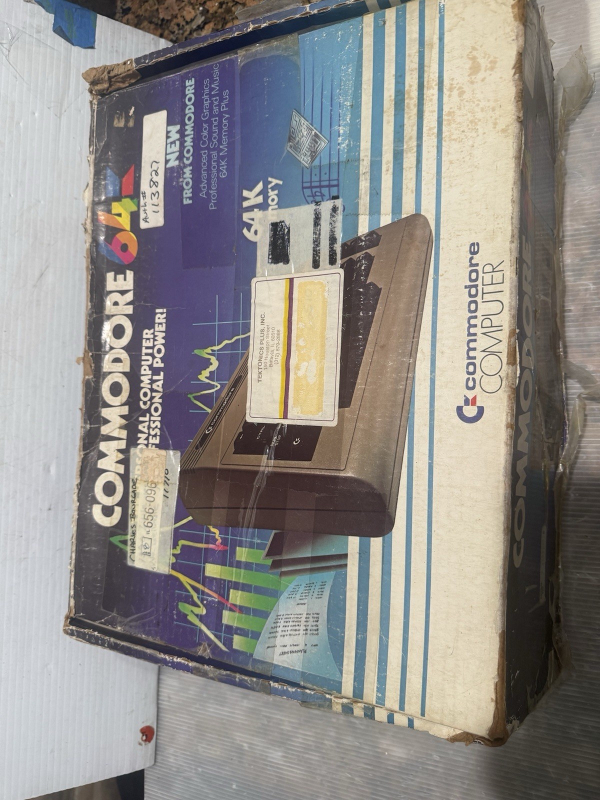 Vintage Commodore C64 In Box With Manual And Cables Working