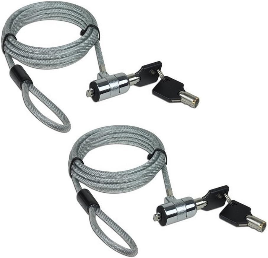 6FT Laptop Security Cable Lock Set - 2 Pcs with Keys for Device Protection