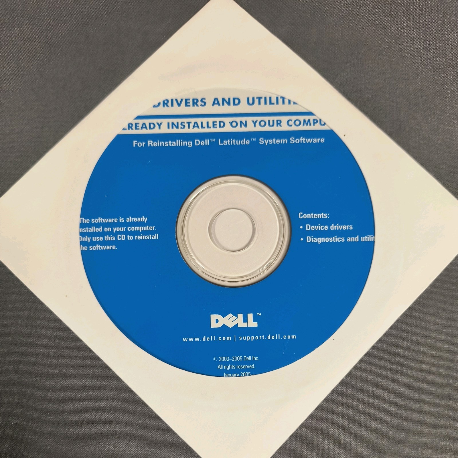 Dell Latitude Drivers and Utilities Disc For Reinstalling System Software NEW